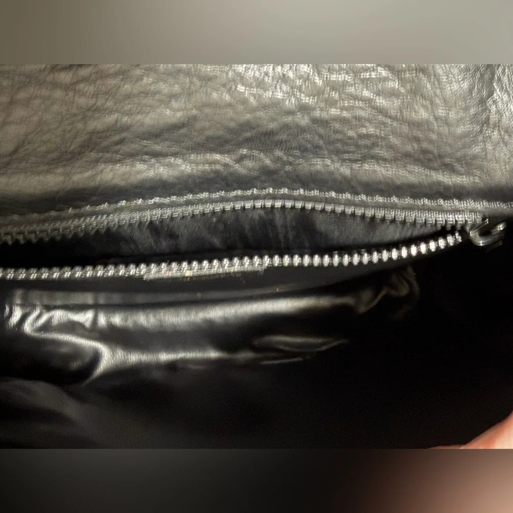 Celine Leather Crossbody Shoulder Bag Black with Tan Trim - Picture 11 of 13